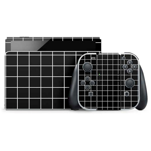 Black Grid Nintendo Switch OLED (2021) Skin